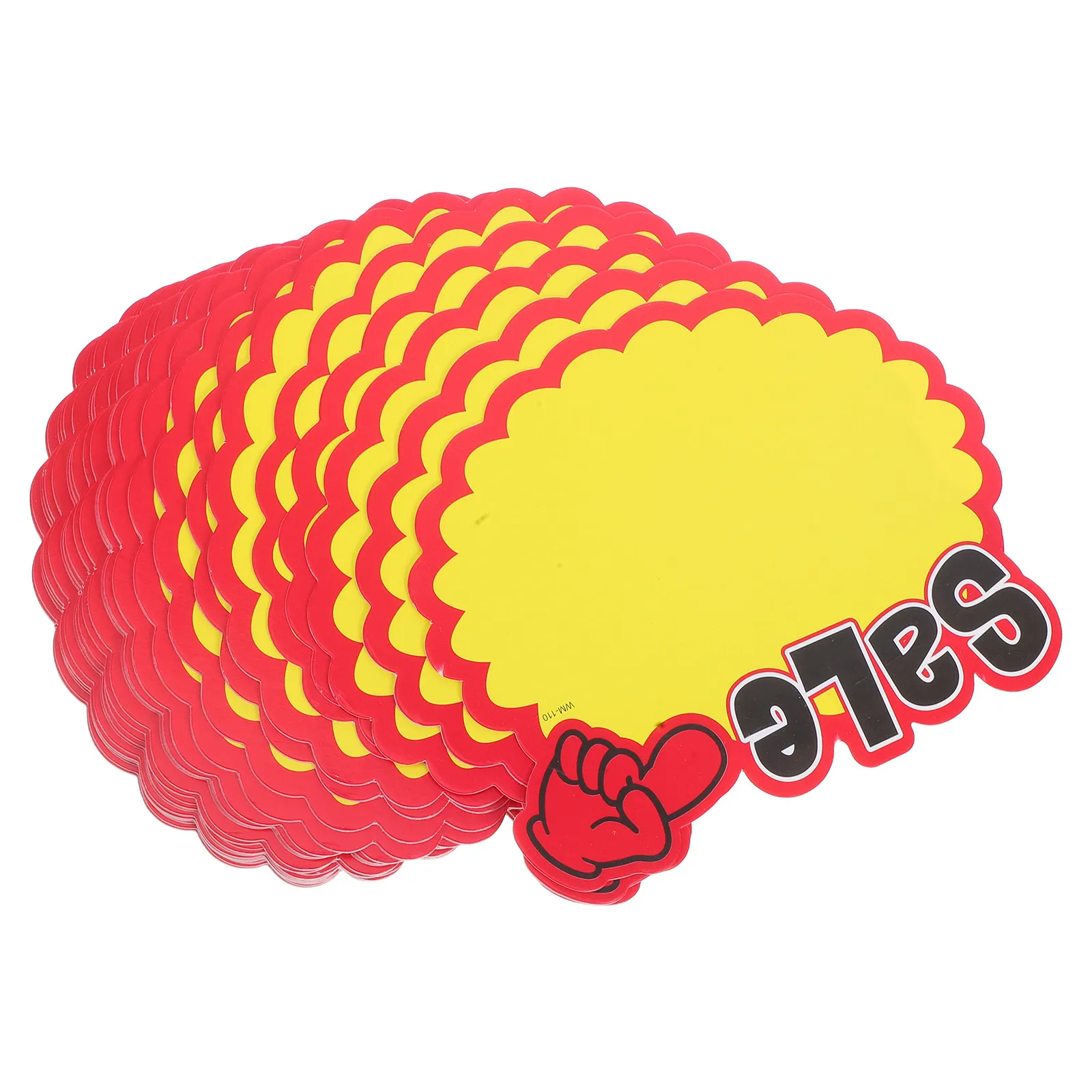 

80Pcs Supermarket Tags Eye Catching Explosion Shape Clear Printed Write on Labels for Retail Display Store Signage