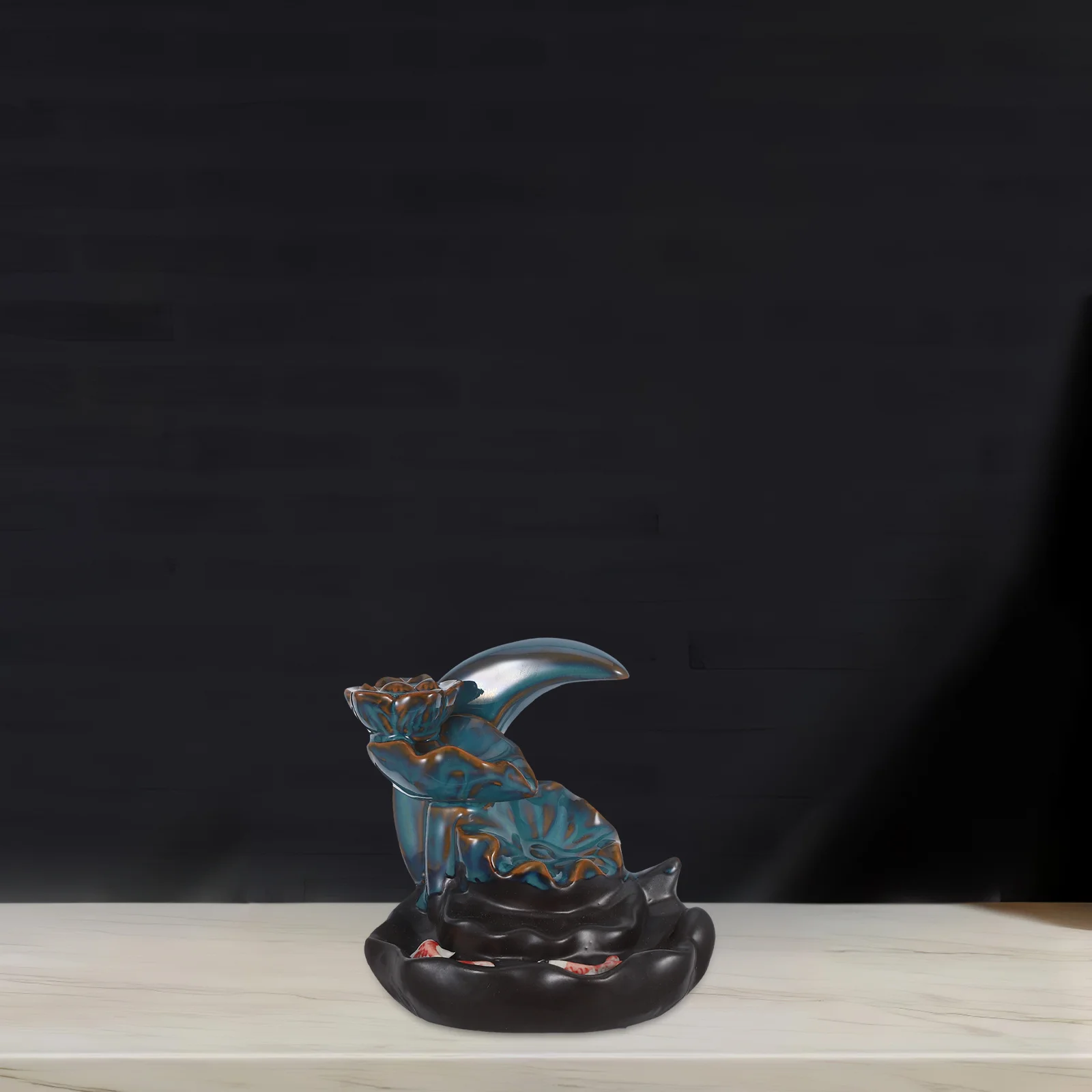 

NOLITOY Elegant Ceramic Backflow Incense Burner Unique Handmade Censer for Home Office Decor Modern Traditional Ornament