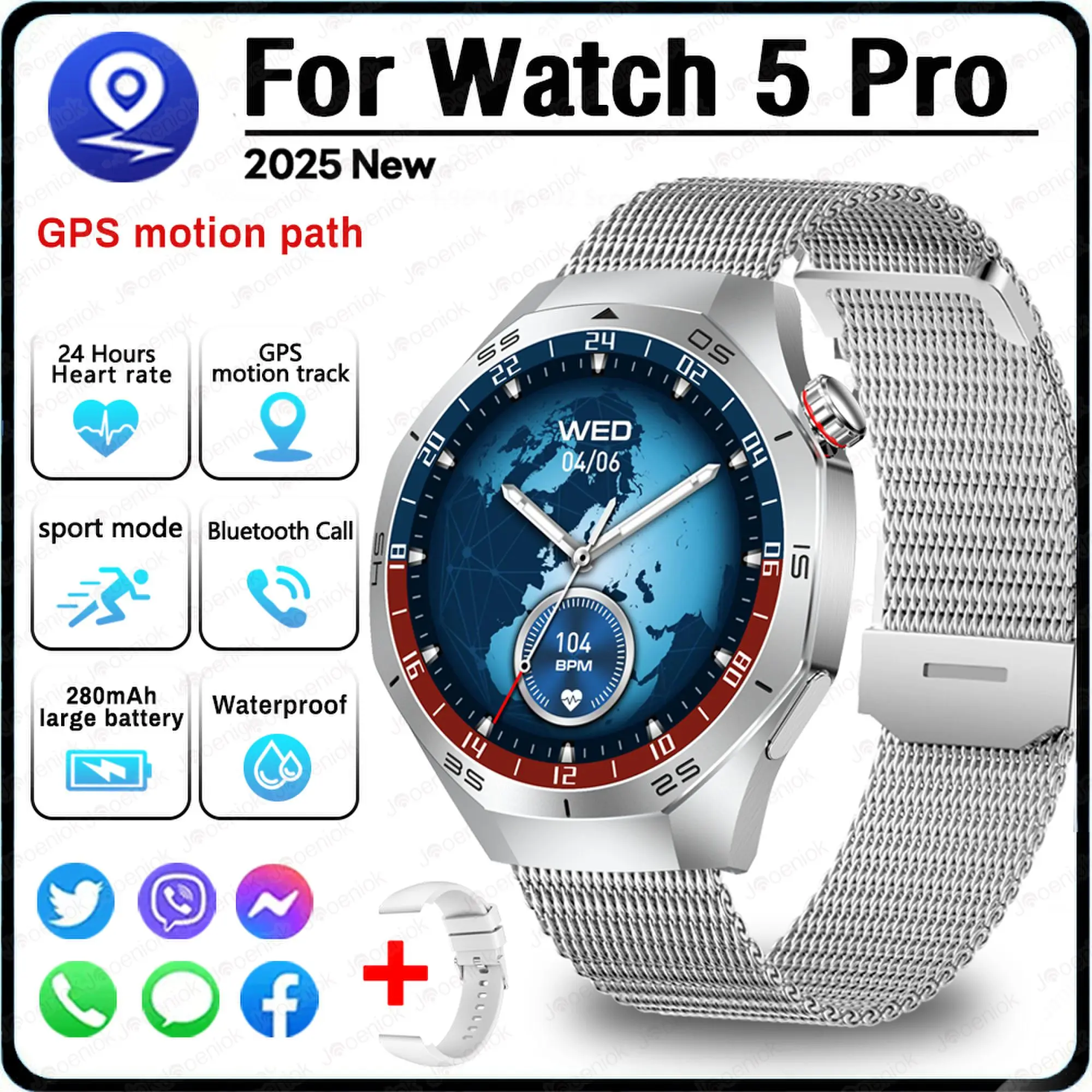 Smart Watch with HD GPS and Bluetooth Call