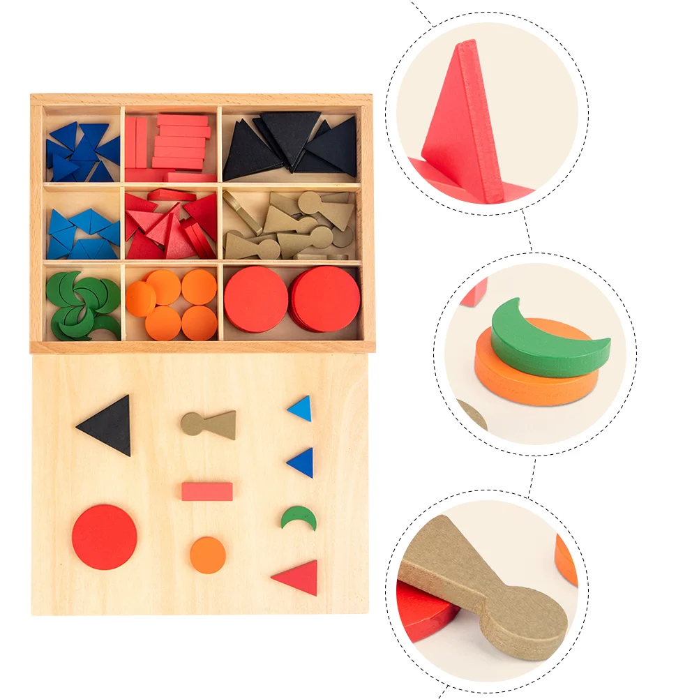 Montessori Lehrmittel Holz Puzzle Spielzeug Kleinkind Symbol Kognitive Bord Form Farbe Lernen Spielzeug Kinder Werkzeug