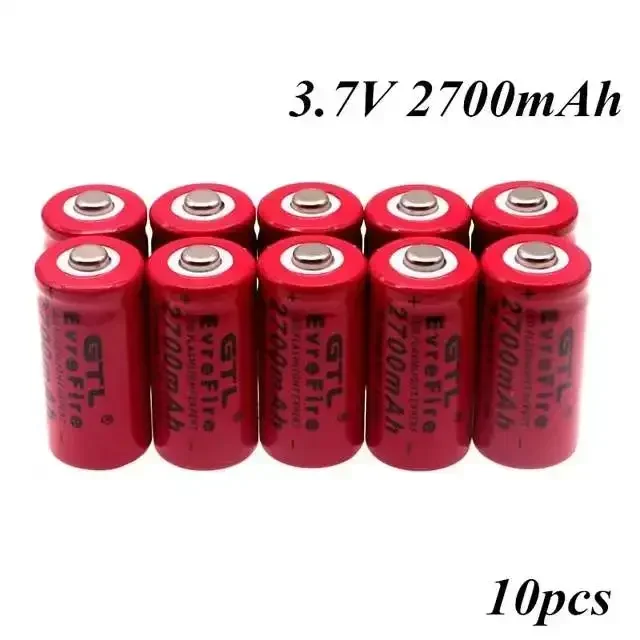 2700mAh Rechargeable 3.7V Li-ion 16340 Batteries CR123A Battery For LED Flashlight Travel Wall Charger For 16340 CR123A Battery