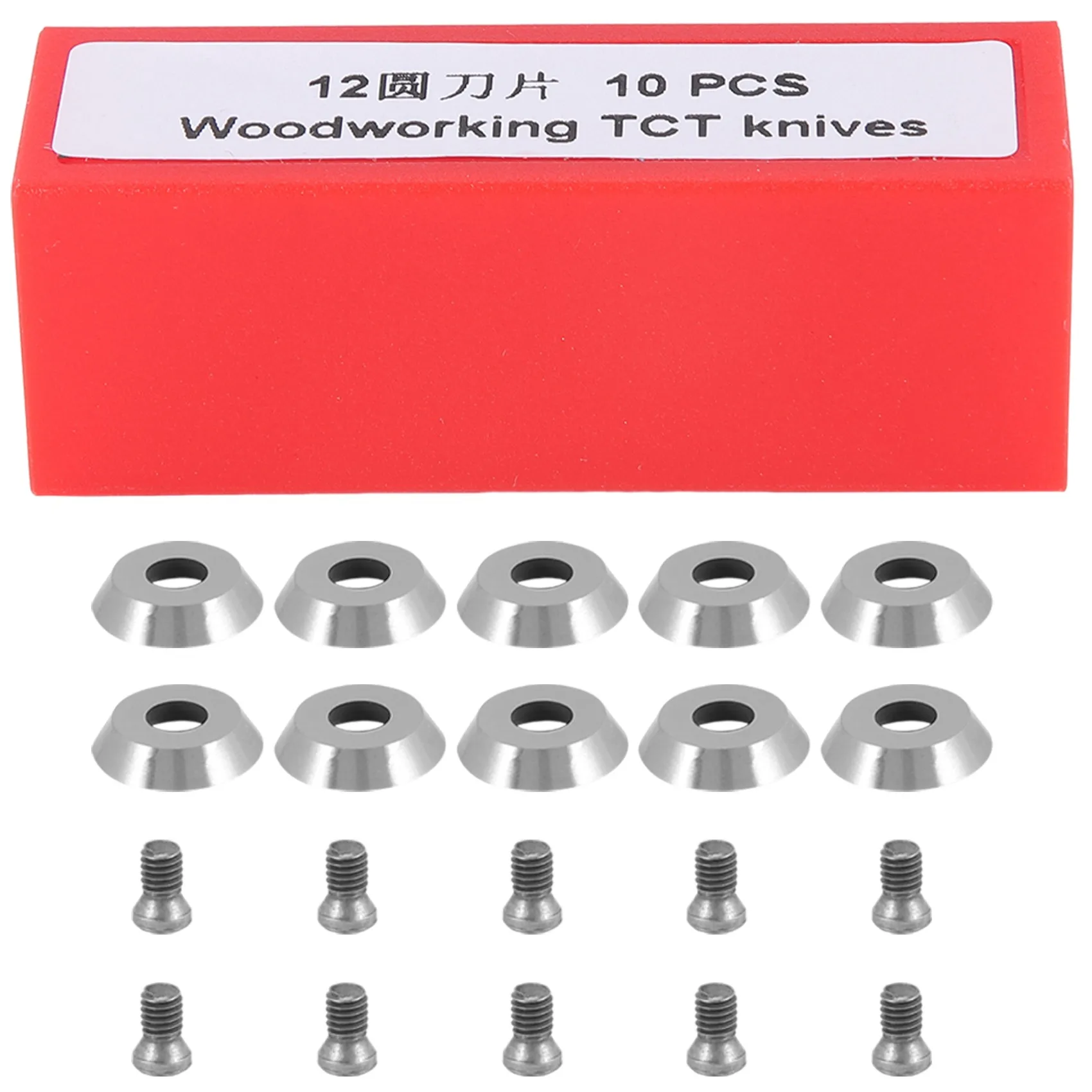 Ci3 รอบ 12X2.5 มม.คาร์ไบด์แทรกเครื่องตัดมีดใบมีดสําหรับ DIY เครื่องกลึงไม้ Finisher เครื่องมือ 10pcs