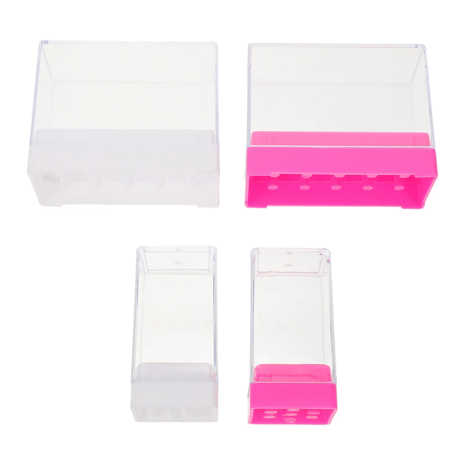 

4Pcs Nail Tool Case Elegant Design Tungsten Steel Ceramic Multiple Compartments for Efficient Manicure Storage