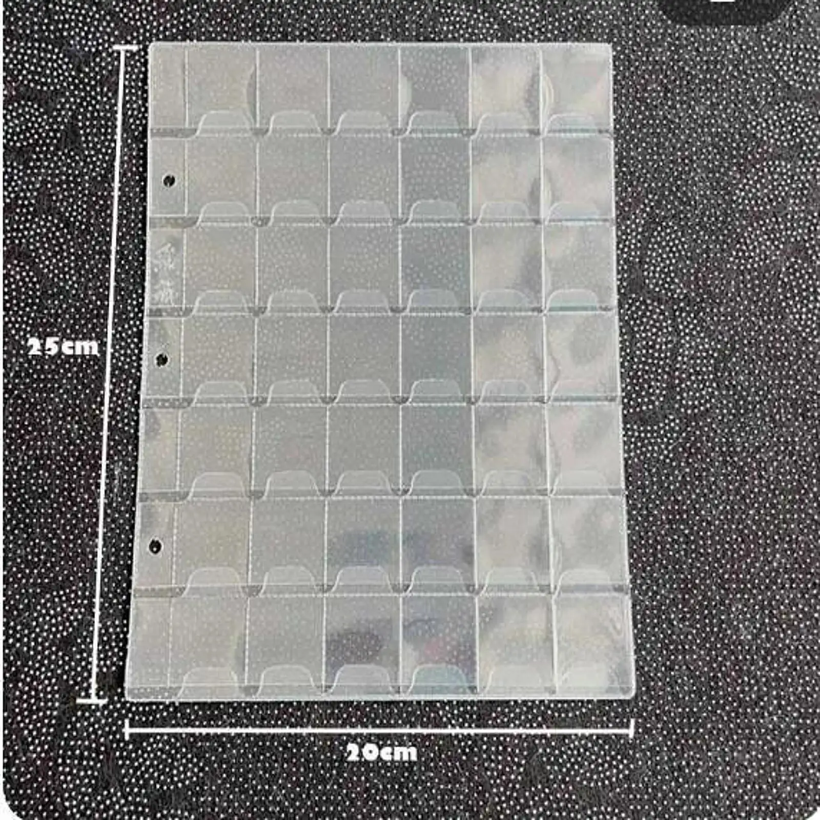 42 Pocket Coin Sheet Binder Pages Clear PVC Album Collection Supplies Holder for Coin Cardboards and Collectors