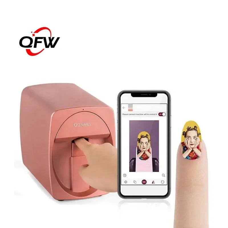 QFW Automatic Smart Digital Nail 3d Nail Printer Machine Digital Nail Art Machine