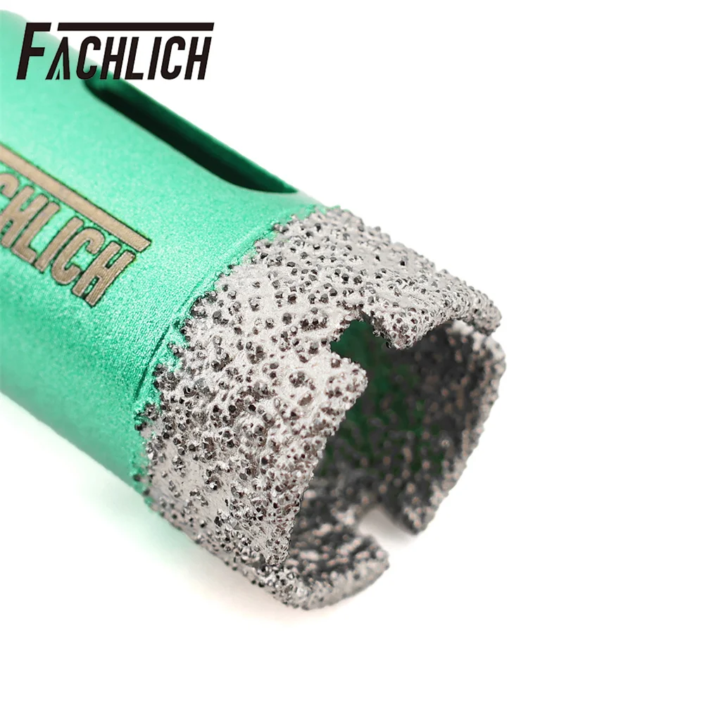 FACHLICH 2pcs Diamond Drill Bits Set Hex Shank Quick Release Dry Drilling Granite Marble Tile Porcelain Hand Tool Hole Saw