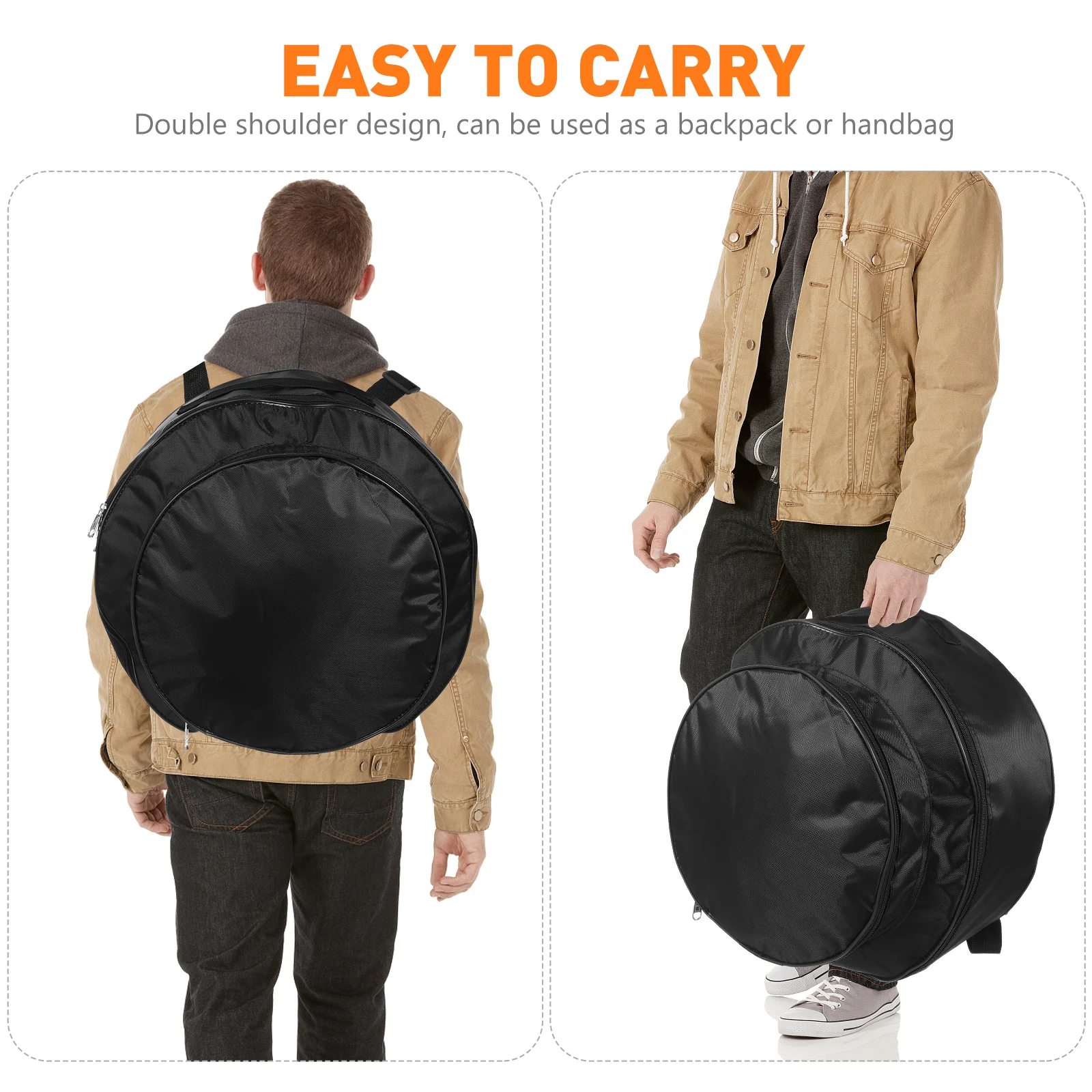 

Snare Drum Storage Backpack Oxford Cloth Military Style Durable Portable Carrying Case with Drumstick Pockets Scratch Protection