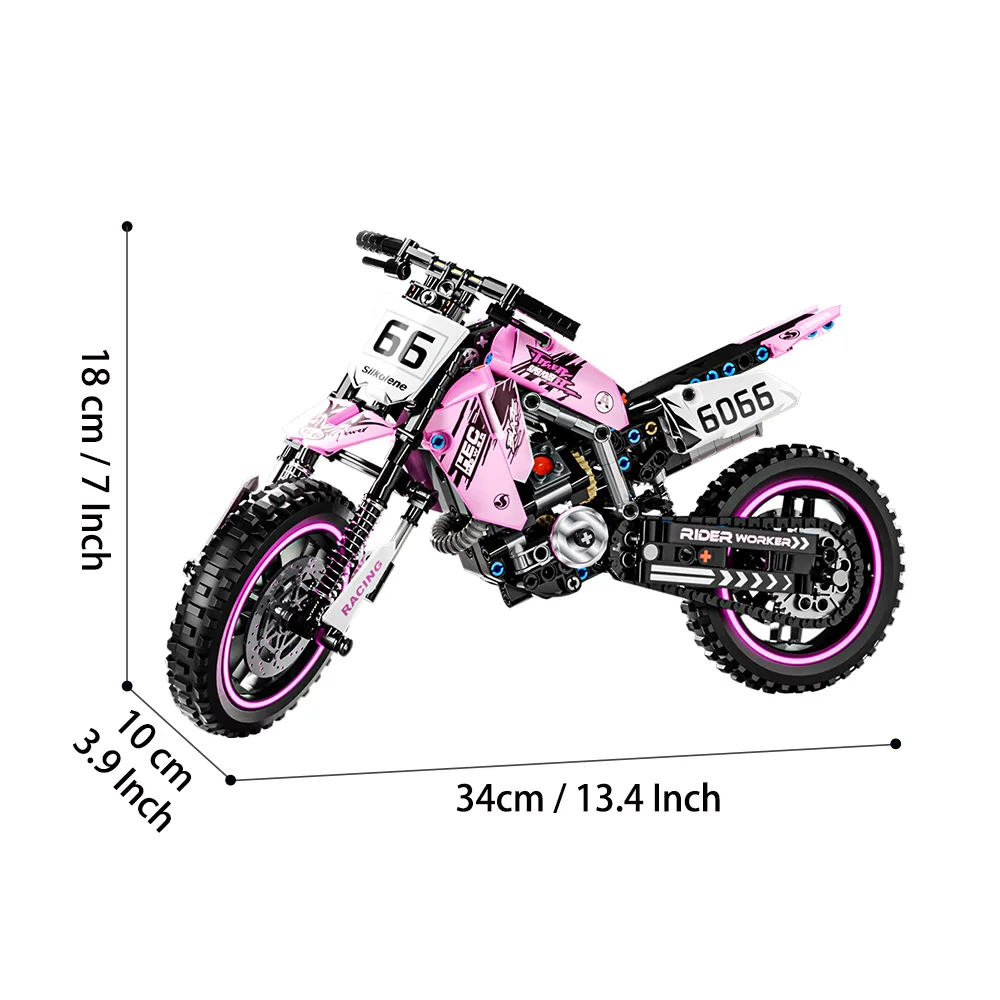 Technisches Motorrad-Spielzeug-Baukasten-Set STEM-Konstruktionskit für Jungen, Mädchen und Erwachsene Sammelbare Motorradmodelle – Detail 4