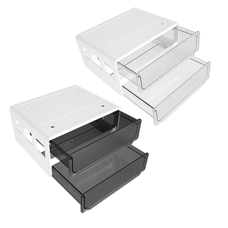 

Best-Under Desk Storage Drawer Slide Out, Hidden Self-Adhesive Organizer, Attachable Drawer Organizer with 2 Layers
