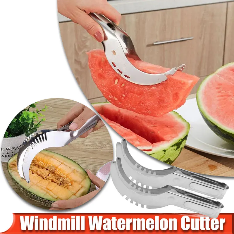 

Stainless Steel Windmill Watermelon Slicer Salad Fruit Slicer Cutter Watermelon Digger Fruit Watermelon Divider Kitchen Knife