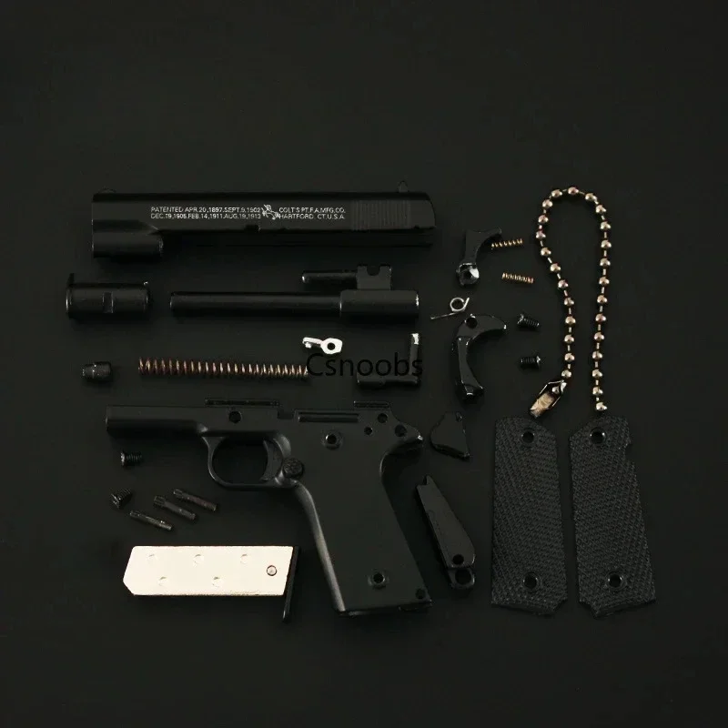 Staccabile 1:3 Mini Lega Colt 1911 Pistola Modello PUBG Jedi Pistola Giocattolo Portachiavi Agitarsi Giocattolo per Ragazzo Collezione Adulti Regalo di Natale