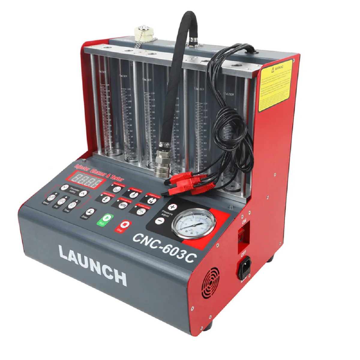 New For Launch CNC-603C For Gasonline Car CNC603C Ultrasonic Fuel Injector Tester & Cleaner 6 Cylinders English Panel