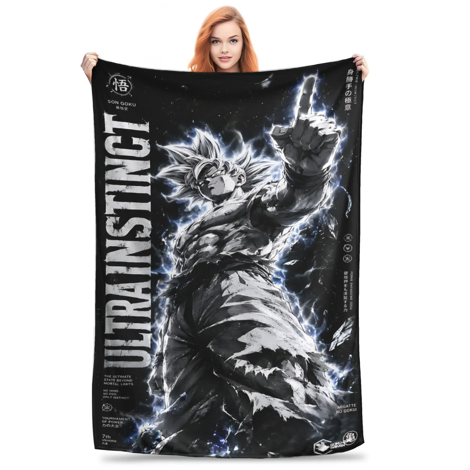 1PC home Christmas Room Decor Dragon Ball Goku Blanket Throw Blanket  Novelty Warm Blanket All Season