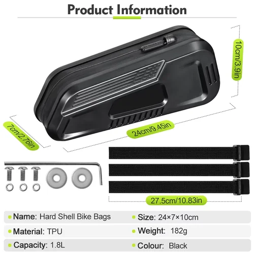 Imagen 2 del producto NEWBOLER-bolsa impermeable para bicicleta de grava, bolsa para tubo superior de bicicleta con tornillos, bolsa para cuadro de ciclismo de TPU para bicicleta de grava de montaña y carretera