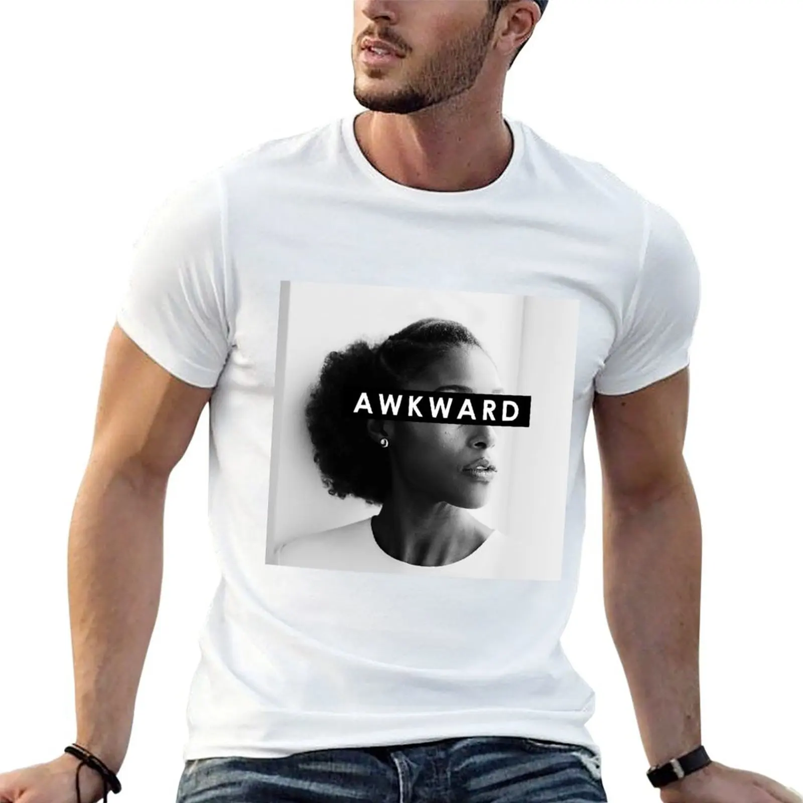 

Awkward Blk Girl T-Shirt t shirt men 100% cotton luxury brand anime t shirts for man man t shirt graphic T-shirt