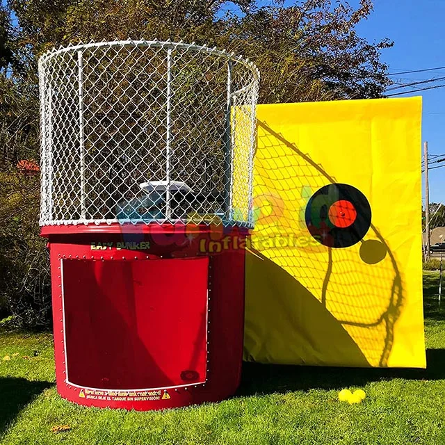 Casa inflable barata del seguidor de los juegos de agua con la máquina inflable del tanque del dunk de la piscina
