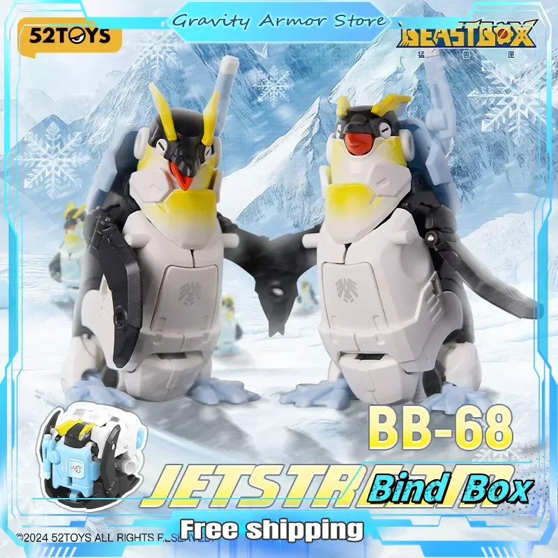 

New 52toys Beastbox Bb-68 Jetstream Penguin Deformation Toys Action Figure Collectible Converting Gift Toys With 4cm Storage Box