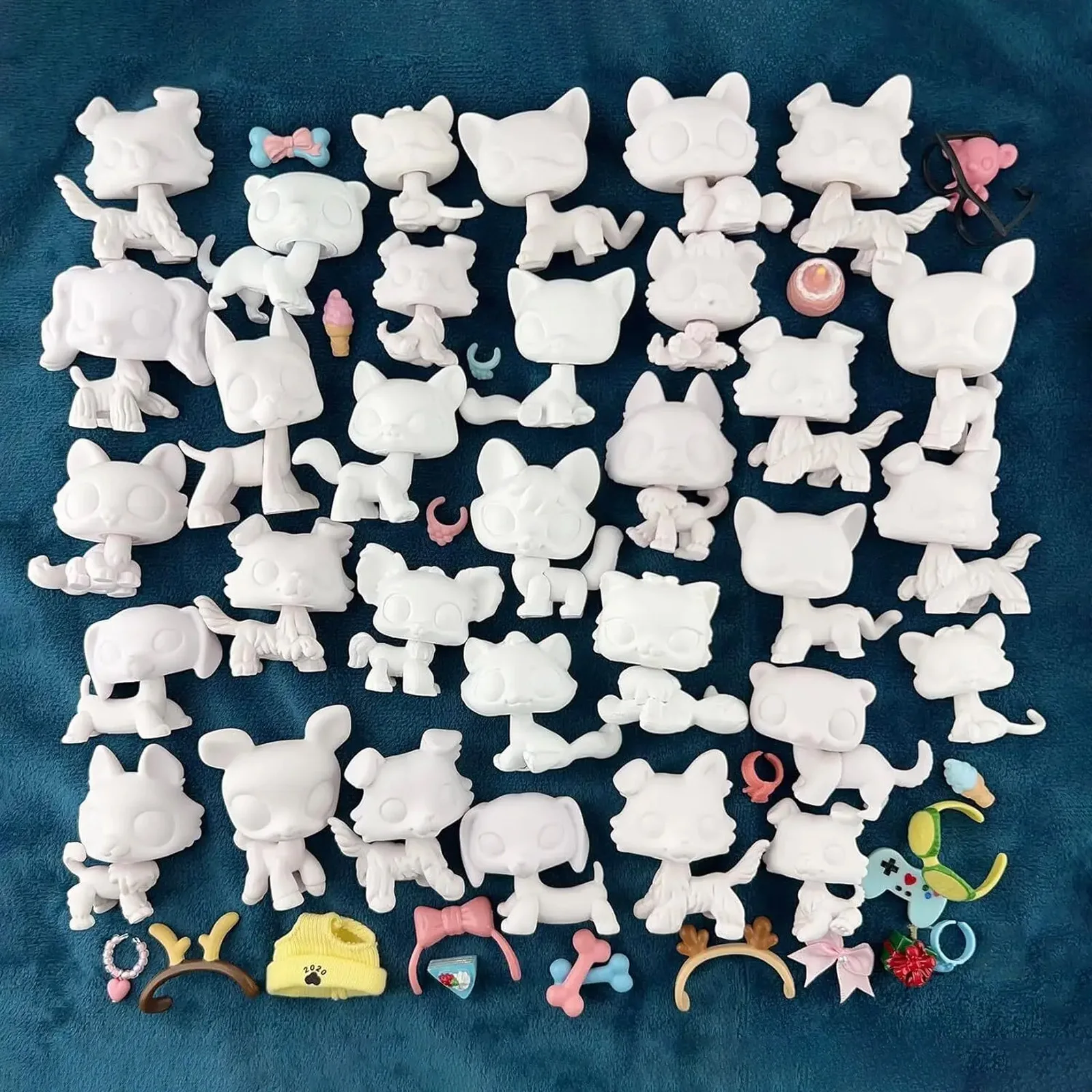 

Пользовательские игрушки Белые основы, случайные 9 шт. белые формы Дизайн самостоятельно Редкие