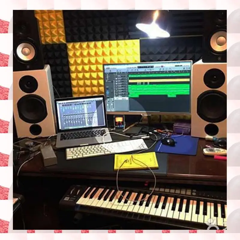 สเปกตรัมเพลงนาฬิกา VU Meter 2.4 "จอแสดงผลอะนาล็อกการควบคุมด้วยเสียงเครื่องวิเคราะห์จังหวะดิจิตอล