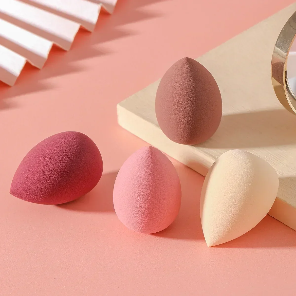 4-delige make-upsponsblenders Mengspons Foundation Applicator Cosmetische sponzen make-up tools gratis verzending groothandel
