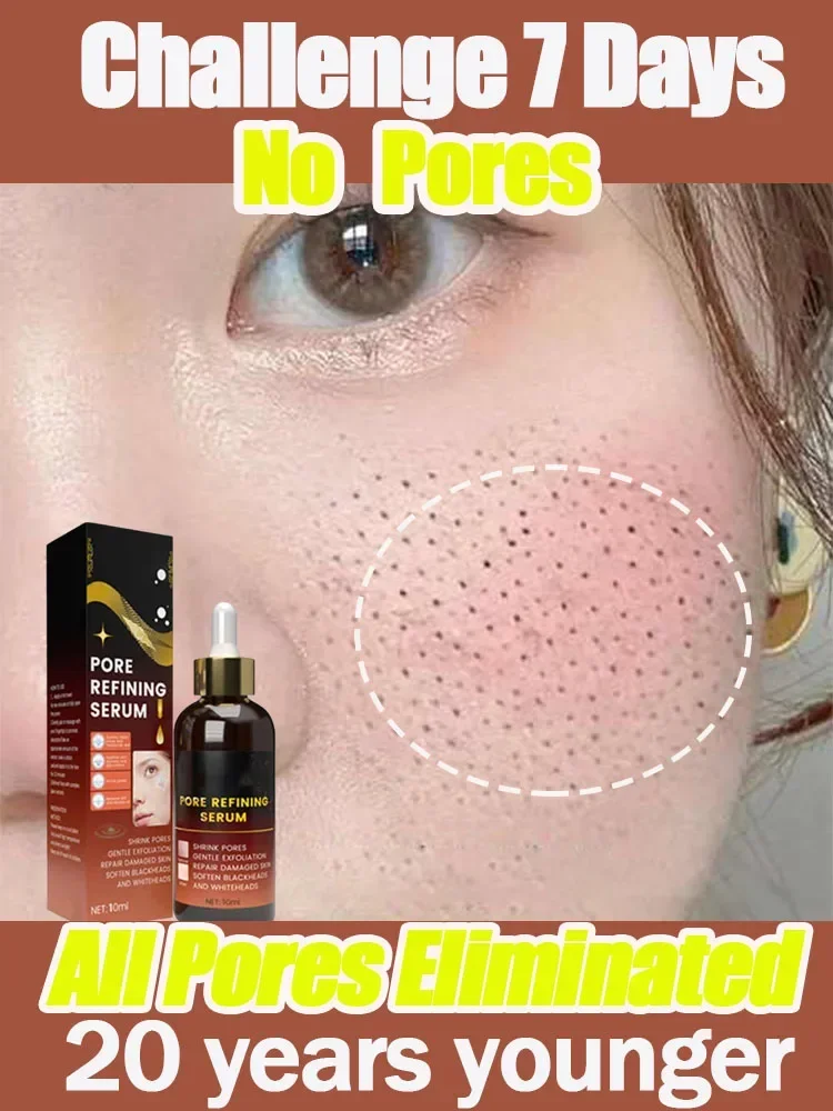 2495  Pore Shrink Face Serum Remove Blackheads Acne Acidity Oil Control Repair Essence Moisturizing Nourish Pores Firming Facial