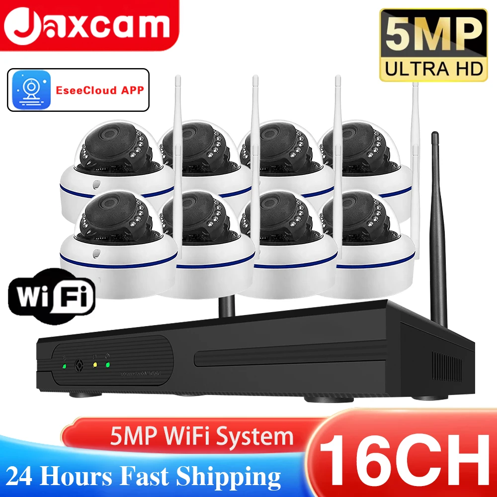 16CH IP Camera Wifi NVR Kit CCTV System 5MP Outdoot Waterproof Audio Wireless Dome Camera Video Surveillance System16 Channel