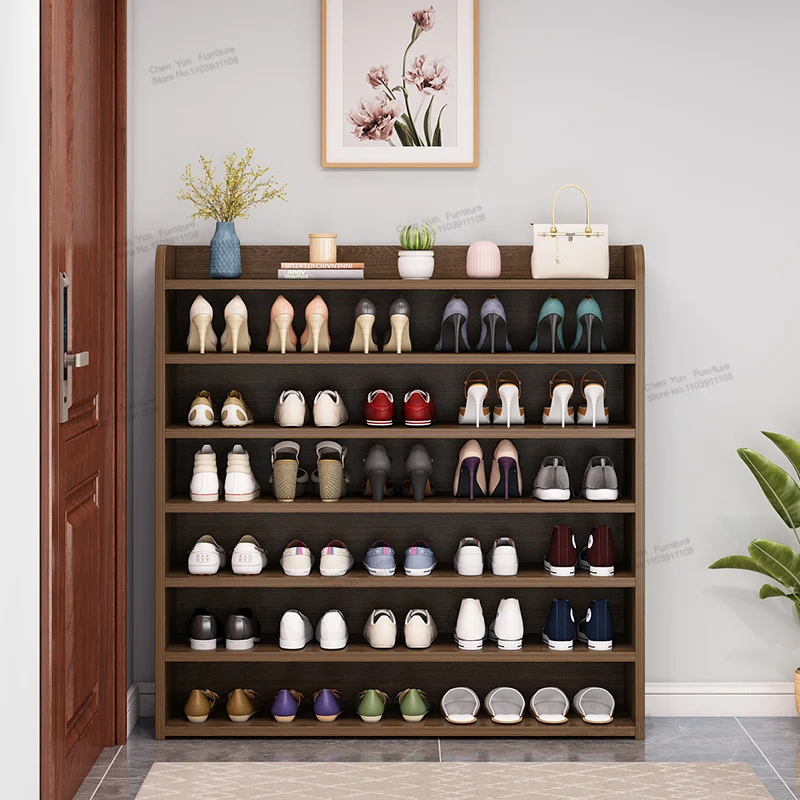 Accept Vestibule Shoe Cabinets Wooden Custom Home Furniture Balcony Storage Shoe Cabinets Multilayer Indoor Armario De Zapatos image 5