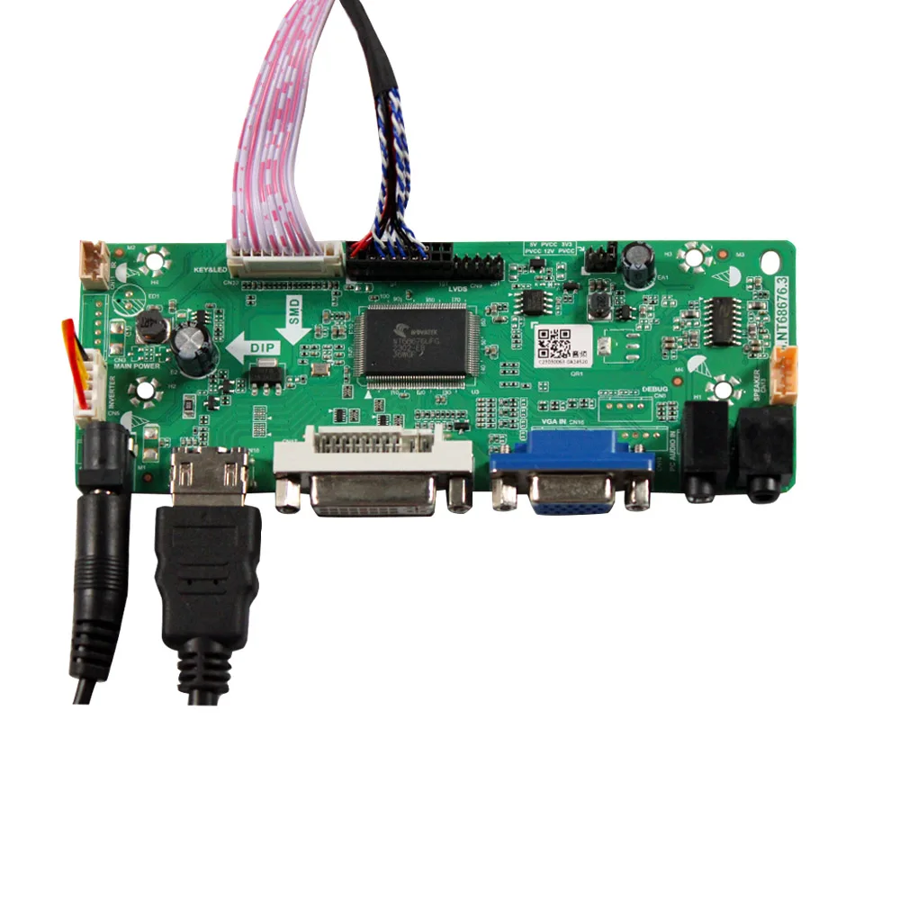 HD-MI VGA DVI audiobesturingskaart en 10,4" CLAA104XA02CW 1024X768 400nit LCD-scherm