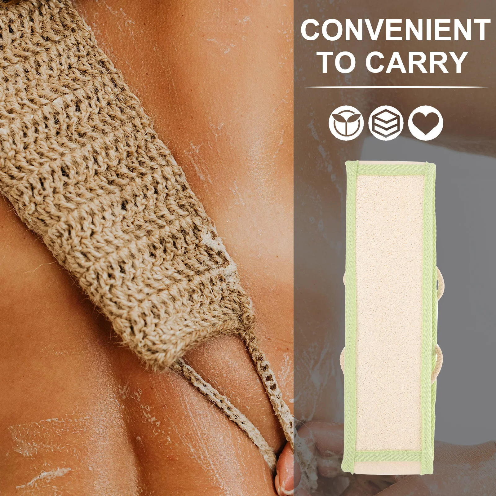 

Back Scrubber Ball Bath Wipe Bath Scrubber Men for Men Shower Body Cleanser Loofah Material Gentle Long Strap Easy Use