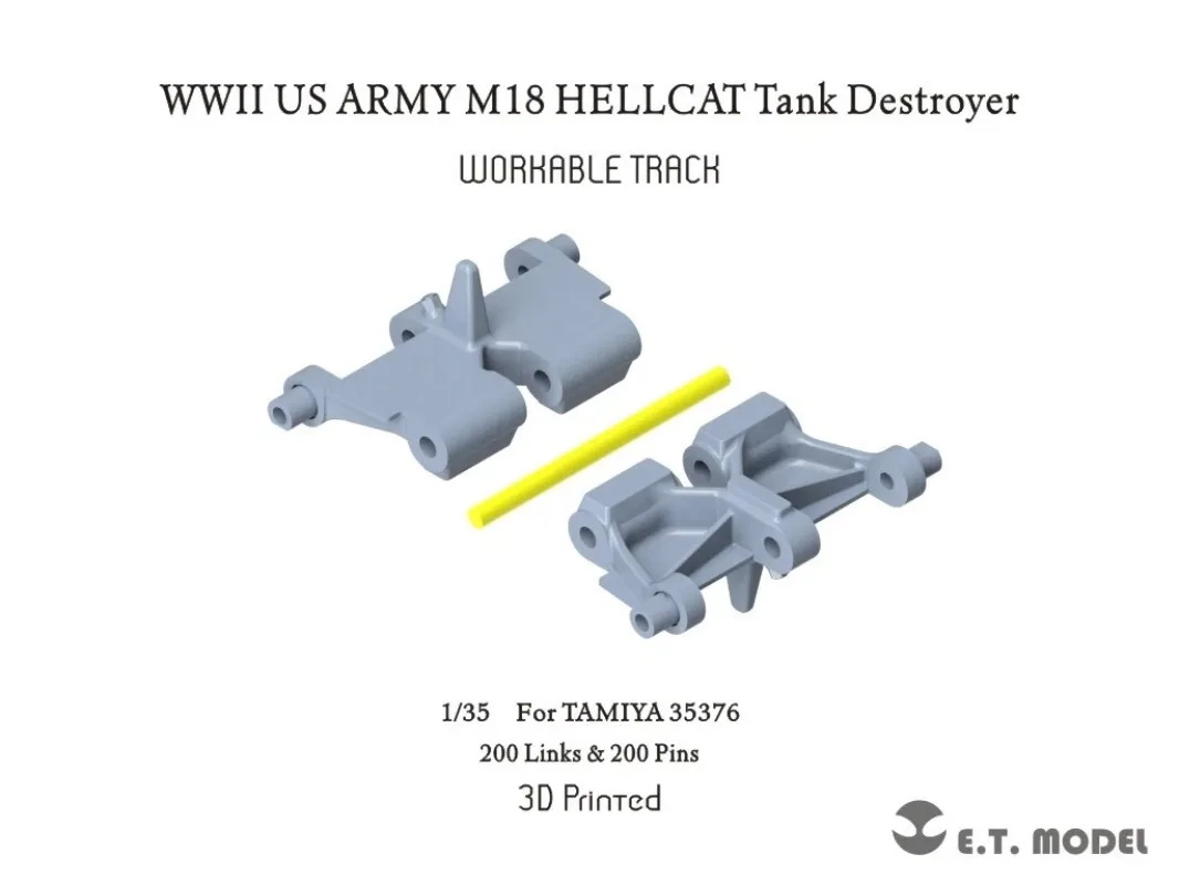 E.T. MODEL 1/35  US M18 Armored Assault Vehicle Workable Track Links 3D Printed Parts For TAMIYA 35376 Model Kit