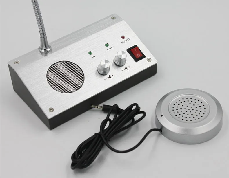 ZDL-9908 Window Two-Way IntercomBank Hospital Station Counter Microphone Megaphone