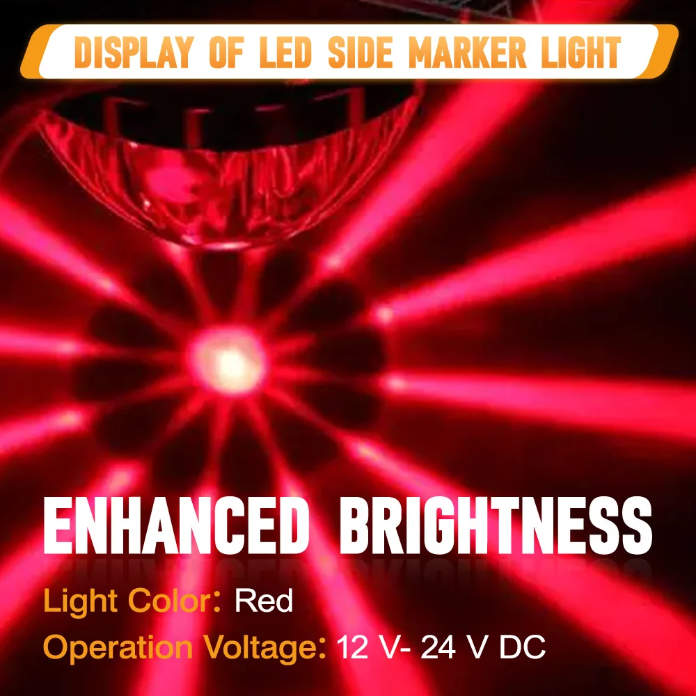 

2 шт. арбузный светодиодный габаритный фонарь, указатель поворота, аварийная лампа, сигнальная лампа для грузовиков, прицепов, фургонов, внедорожников, автофургонов, караванов