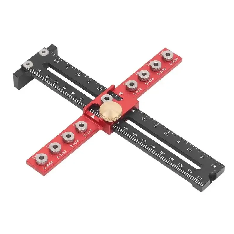 

Handle puncher, aluminum alloy drawer cabinet door handle installation auxiliary tool, small airplane woodworking hole locator