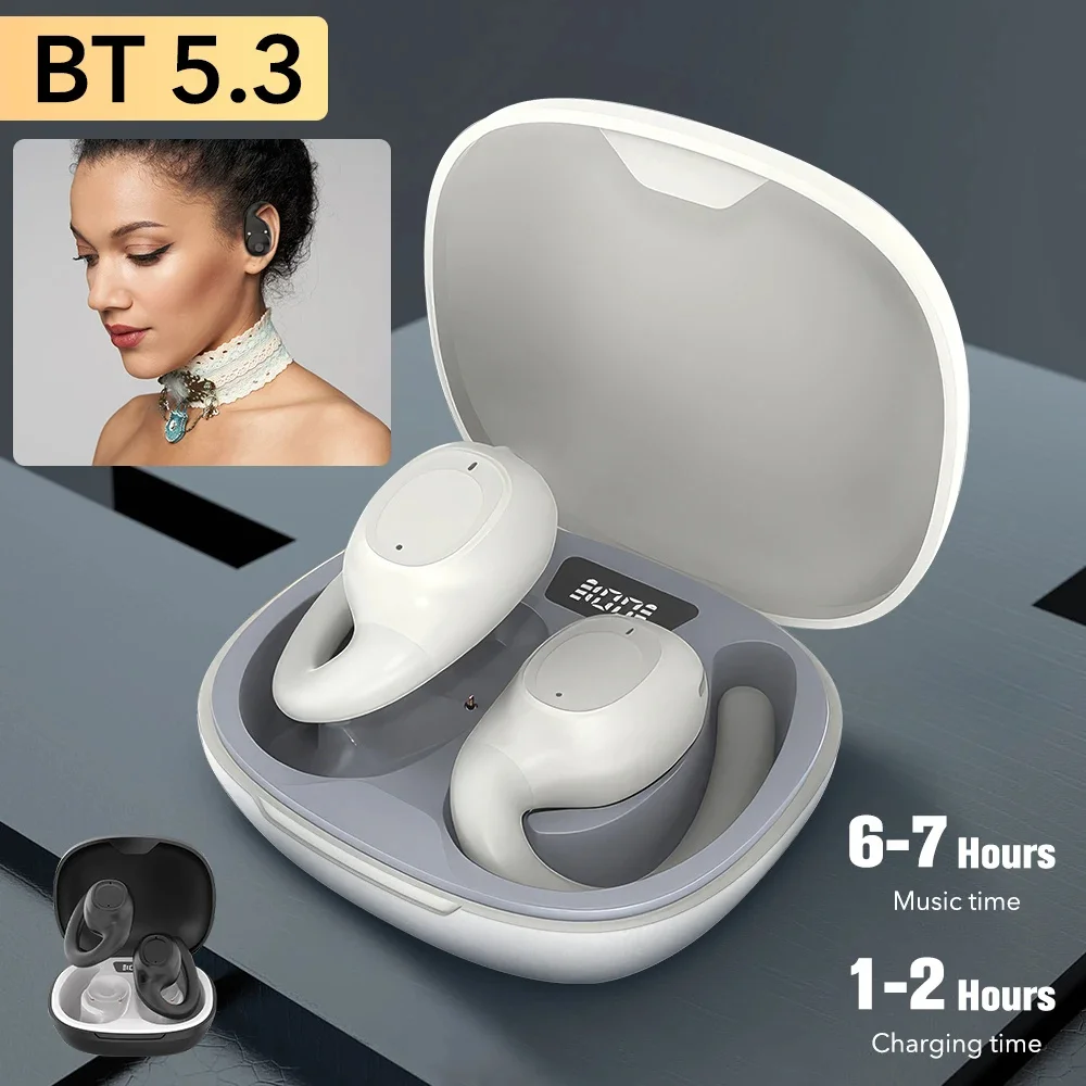 

Earhook Earbuds True Wireless Stereo Earphones Waterproof Sport Headset, Noise Cancelling Headphones With LED Charging Case