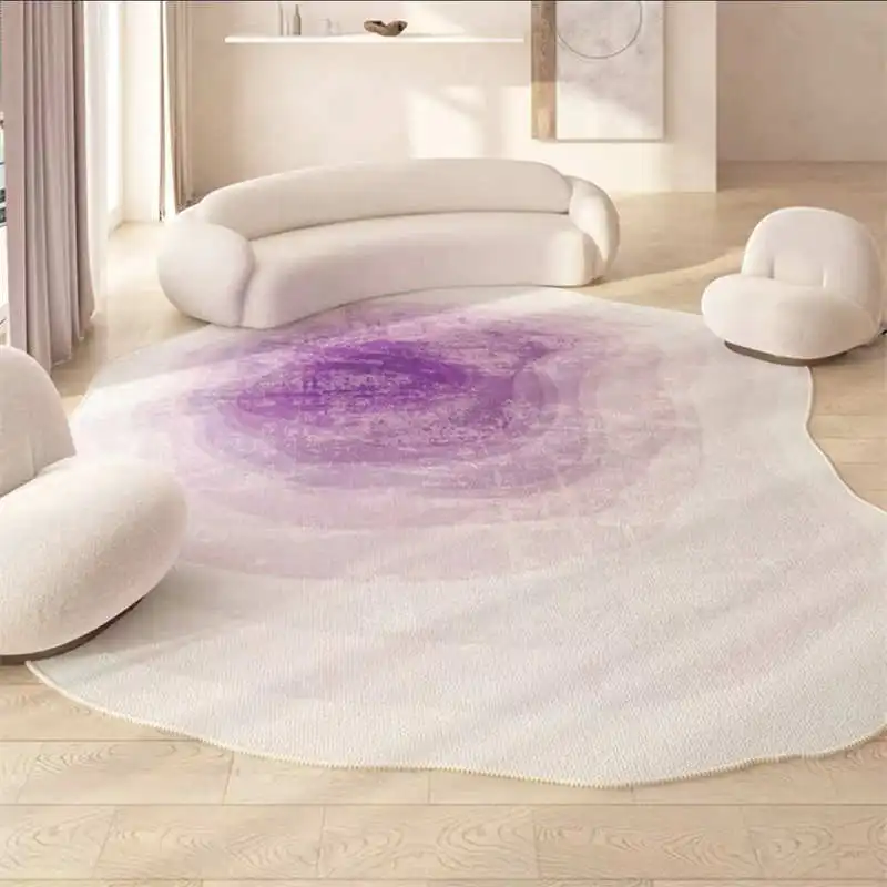 Nordic Special Shaped Carpet Purple Gradient Modern Home Rug Living Room Irregular Art Area Carpet Custom Sofa Coffee Table Mat