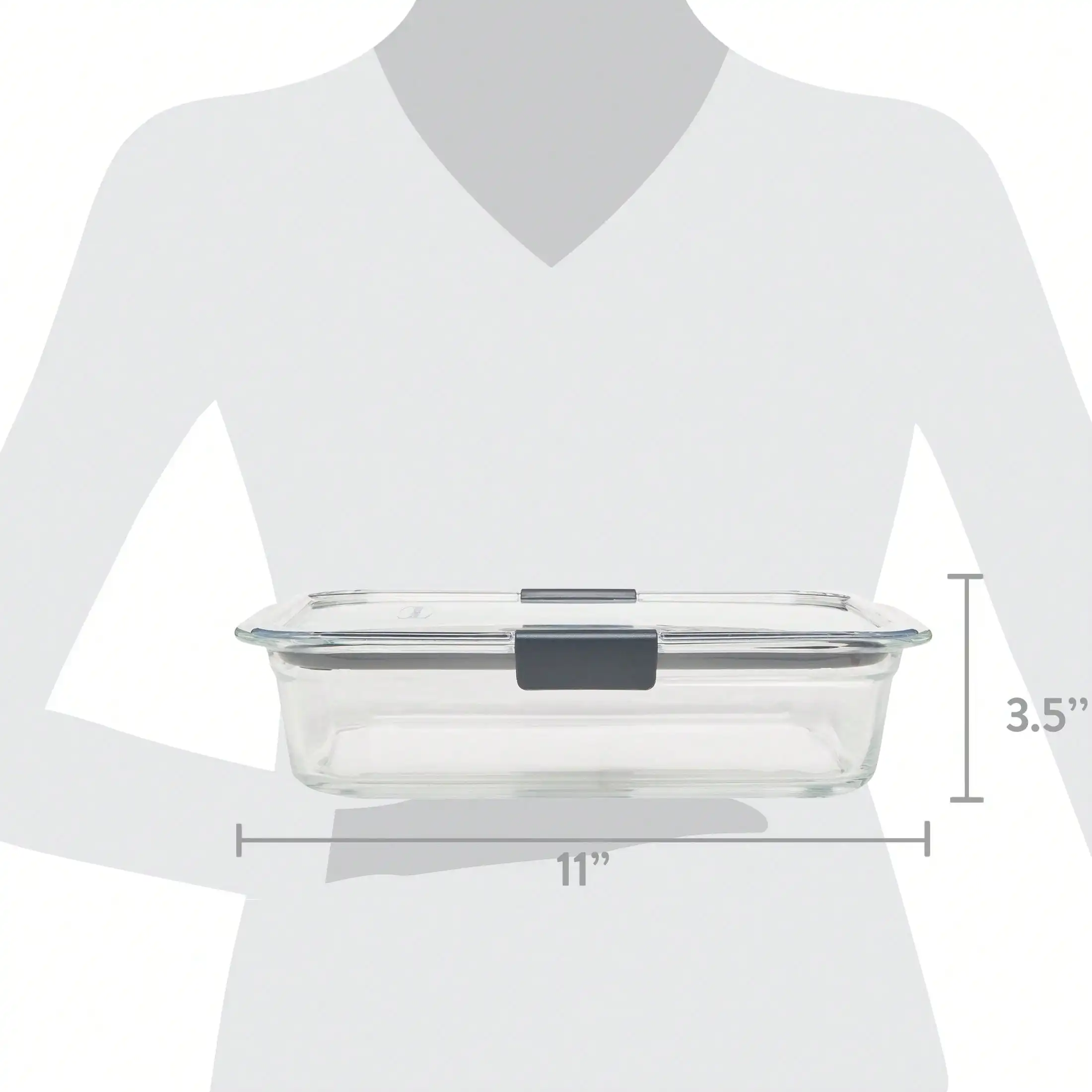 Glass Food Storage Containers, 8 Cup Food Containers with Lids, 2 Pack