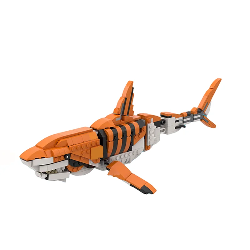 426pcs MOC Deep Sea Creatures Tiger Shark 31129 Alternate Building Block Kit Ocean Megalodon Brick Model DIY Kid Puzzle Toy Gift