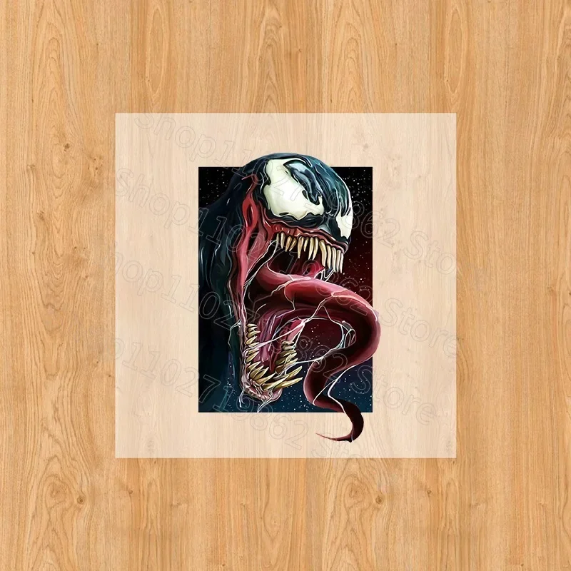 Marvels Venom Iron on Patches Washable Heat Thermal Transfer Sticker Home DIY Anime Movie Character Pattern Clothes Party Gifts