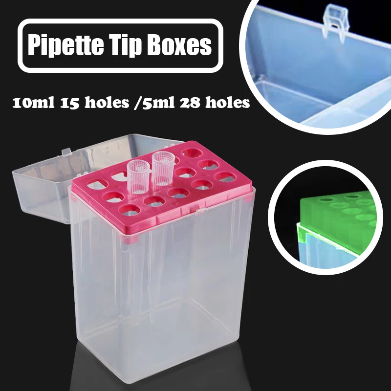 10ml15holes/5ml 28holes Biological Laboratory Pipette Tip Cartridge Filter Barrier Tips Universal Fit Filter Tips