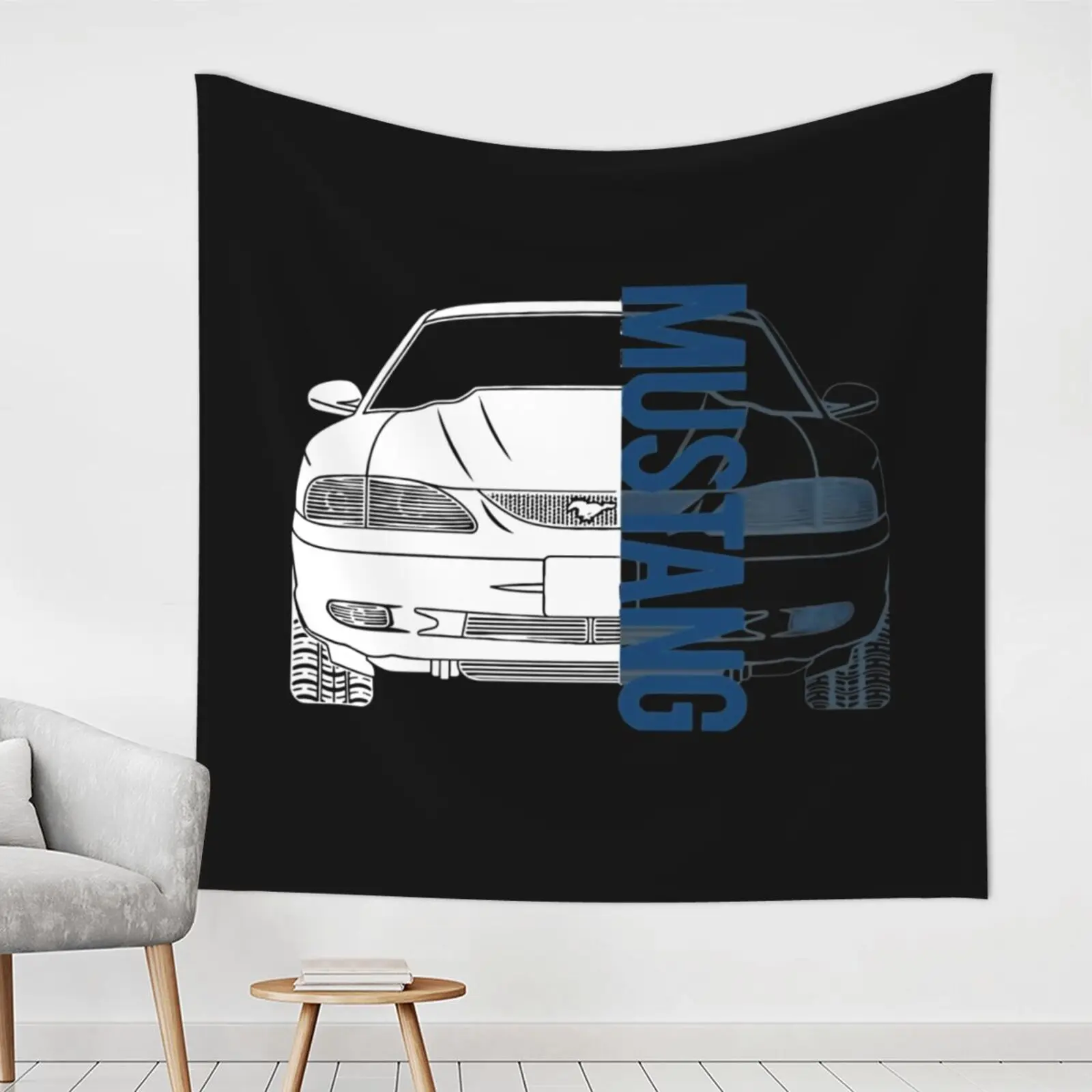 Sn95 (94-95) Mustang Tapestry Wall Hanging Cute Room Decor Macrame Bohemian Wall Decoration