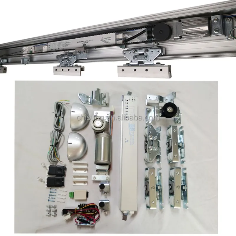 Kit de abridor de puerta corredera de vidrio automático, Motor de puerta eléctrica económica, precio al por mayor