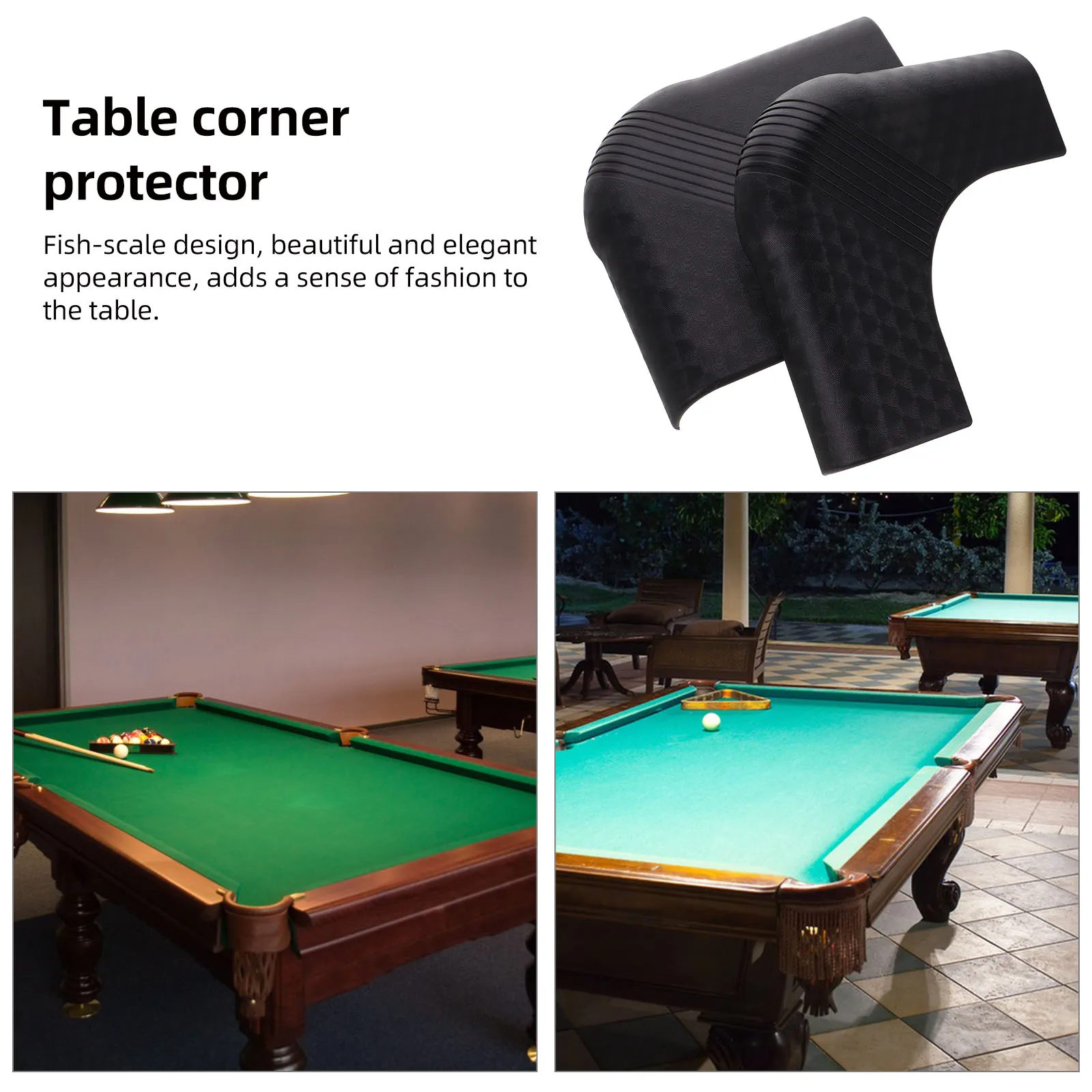 

2Pcs Pool Table Corner Protectors Versatile Compatibility Stylish Decorative Guards Easy to Install Furniture Corner Bumpers
