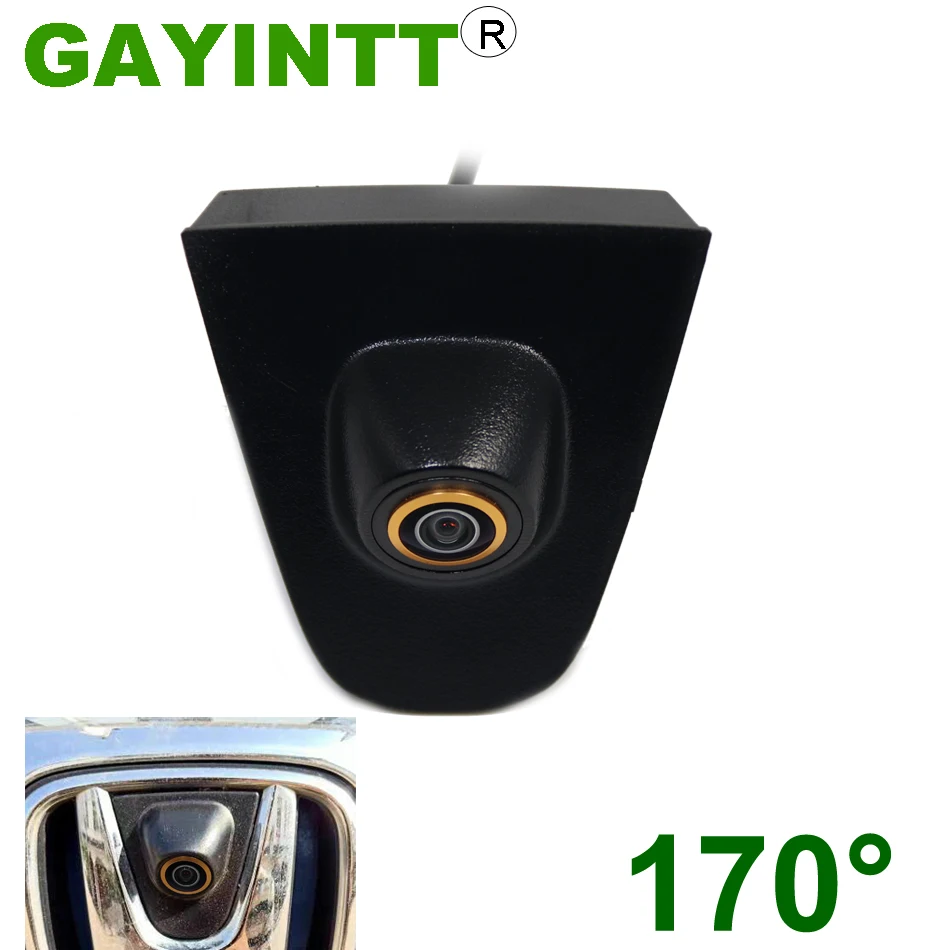 GAYINTT 170° 720P Night Vision Car Front View Camera For Honda Odyssey accord Civic CRV XR-V Spirior Crosstour Fit City