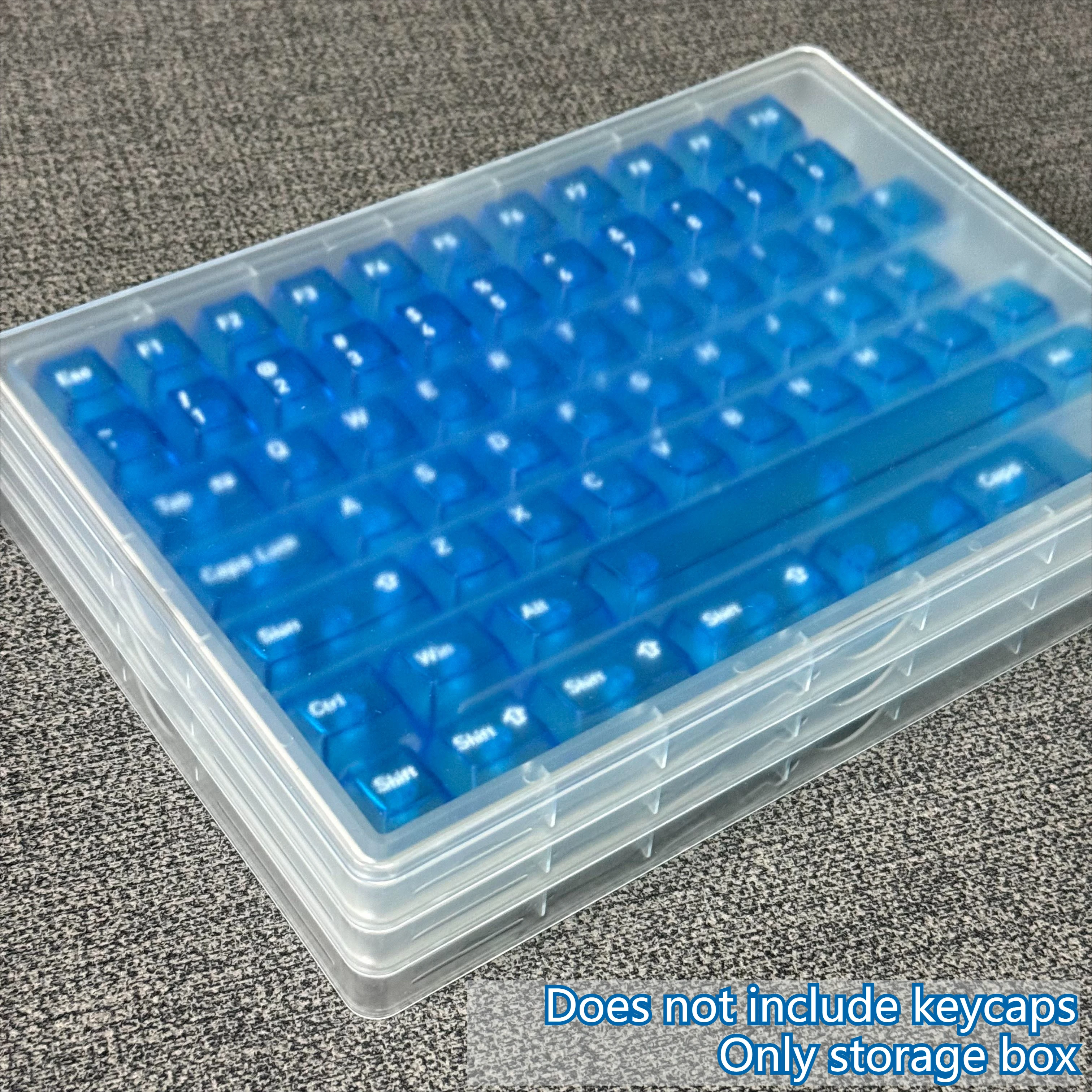 Dustproof Transparent Keycap Storage Box 3-layer Display Stackable Support MOA XDA MAO CHERRY OEM Keycap Storage Box with Lid
