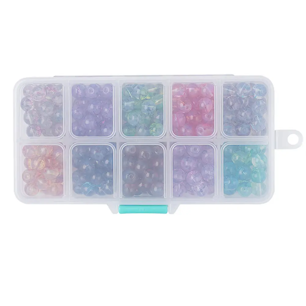 

300 шт. стеклянных бусин для украшений, креативные бусины из треснувшего стекла для браслетов, ожерелий, изготовления украшений своими руками