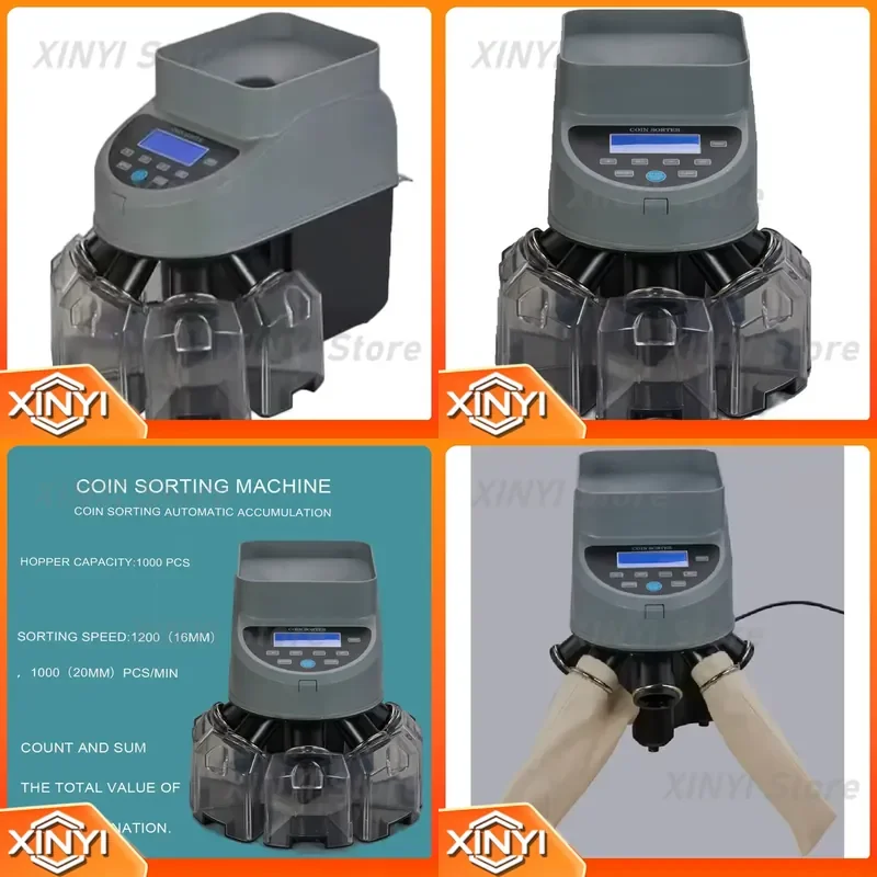 for C950 Coin Sorter Counter Machine 1200 Coins Min Multi currency Digital Counter
