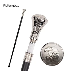 White Eagle Hawk Head Totem Relief Walking Stick con piastra nascosta Self Defense Fashion Cane Plate Cosplay Crosier Stick 93cm