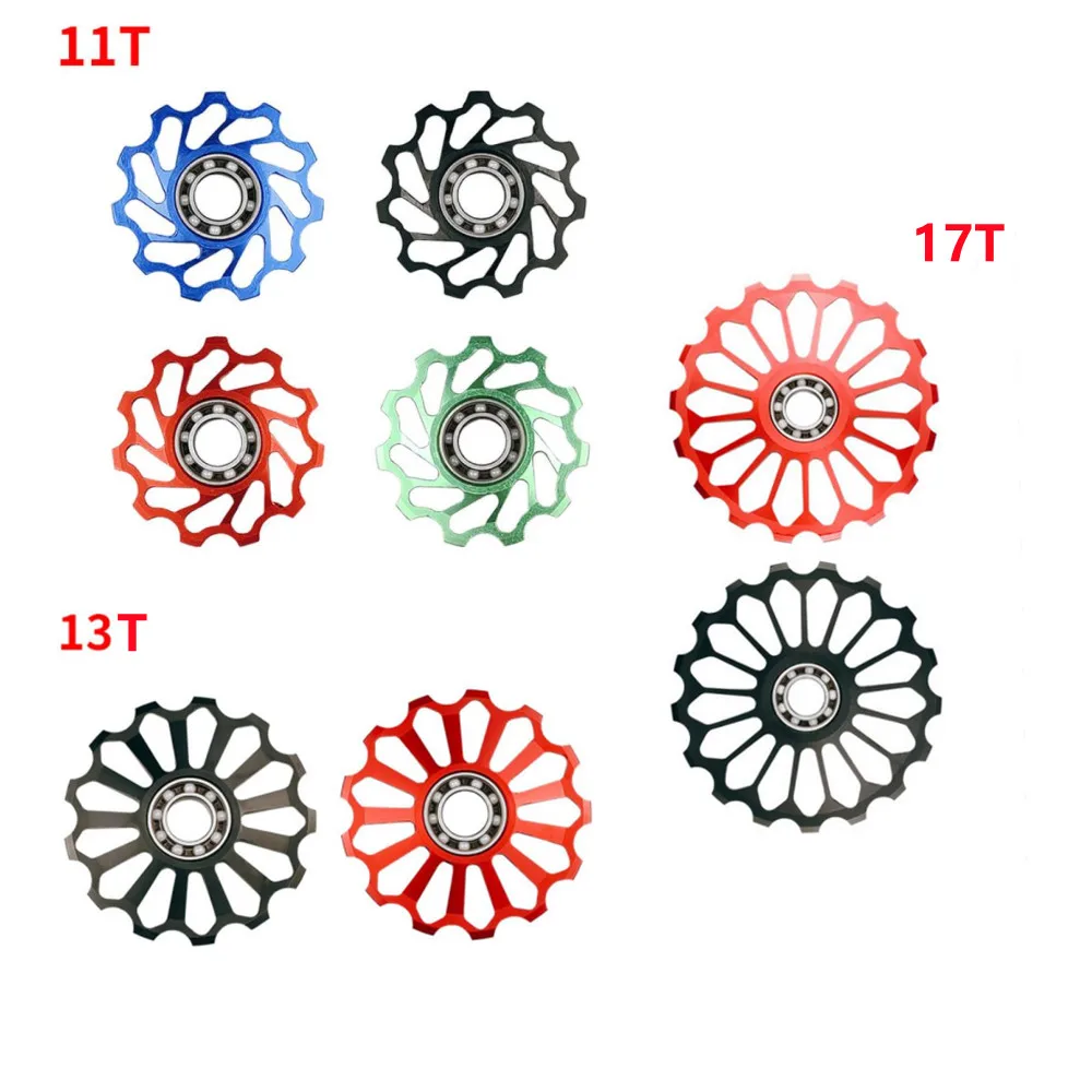 Rower szosowy przerzutka tylna przewodnik 11T 13T 17T łożyska ceramiczne koło pasowe koło prowadnicy dla Shimano R7000 R8000 R9100 akcesoria rowerowe