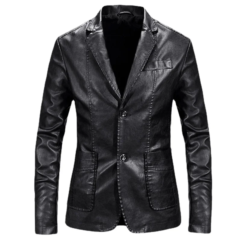 

New Spring Classical Motorcycle oblique zipper Jackets Men Leather Jacket Natural Calf Skin Thick Slim Cowhide Moto Jacket S-5XL