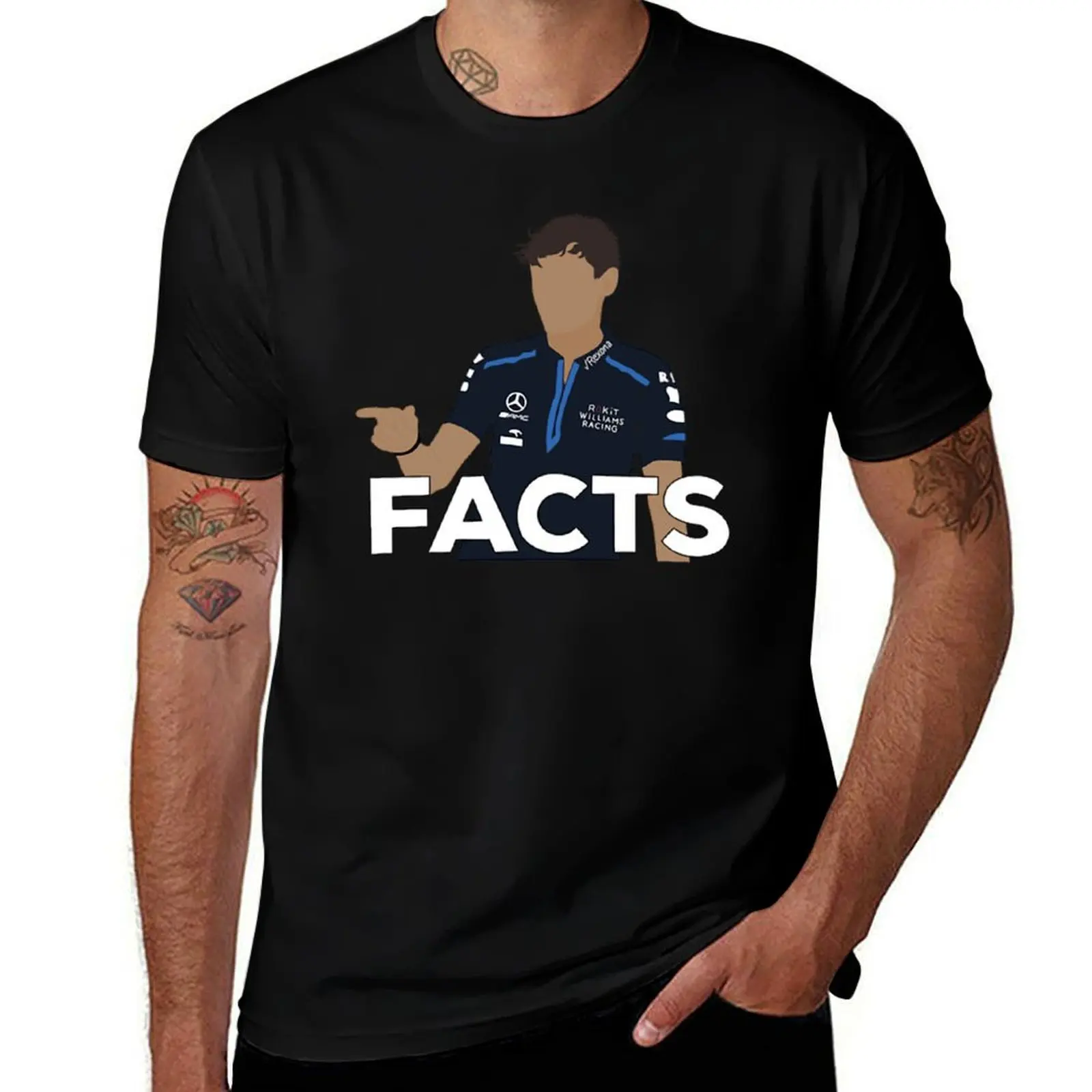 

Facts- George Russell T-Shirt mens graphic t shirts cotton t shirts high quality cotton t shirt man T-Shirt